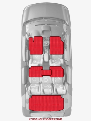 ЭВА коврики «Queen Lux» комплект для Dodge Grand Caravan (5G)